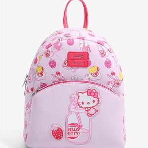 Loungefly Hello Kitty Strawberry Milk Mini Backpack
